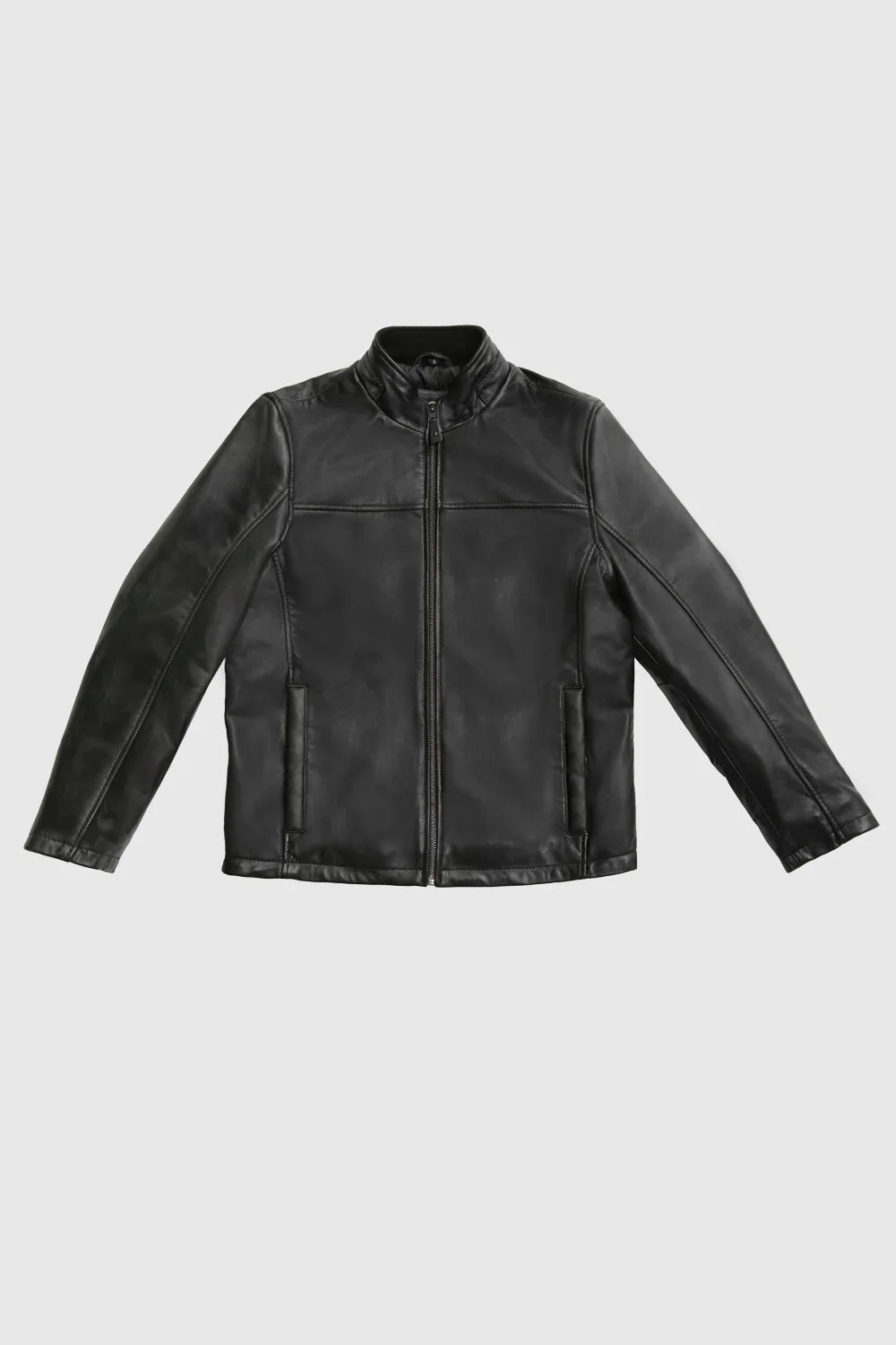 Zain Mens Fashion Leather Jacket Men's New Zealand Lambskin Jacket FMCo Black S