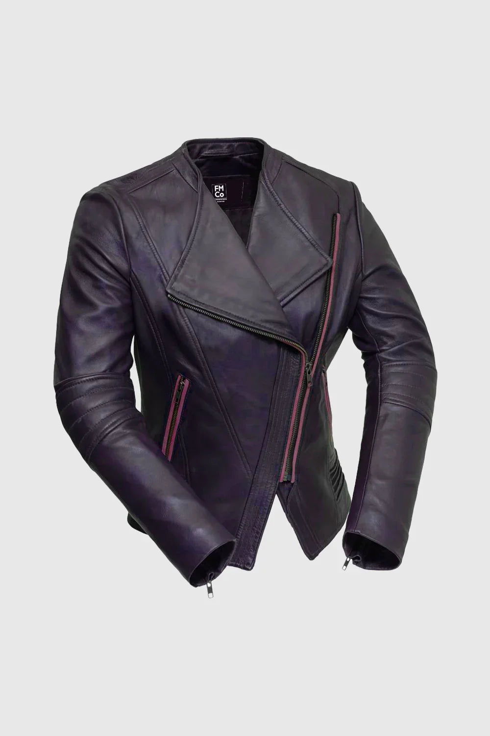 Trish Fashion Leather Jacket Women's Leather Jacket FMCo Violet XS