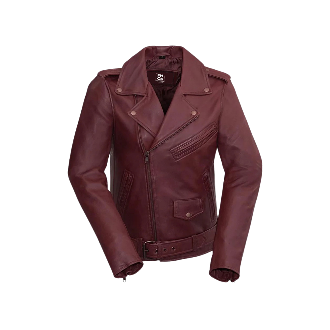 Rebel Fashion Leather Jacket Women's Leather Jacket FMCo Oxblood XS