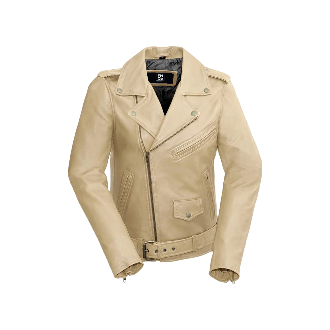 Rebel Fashion Leather Jacket Women's Leather Jacket FMCo Oil Sand XS