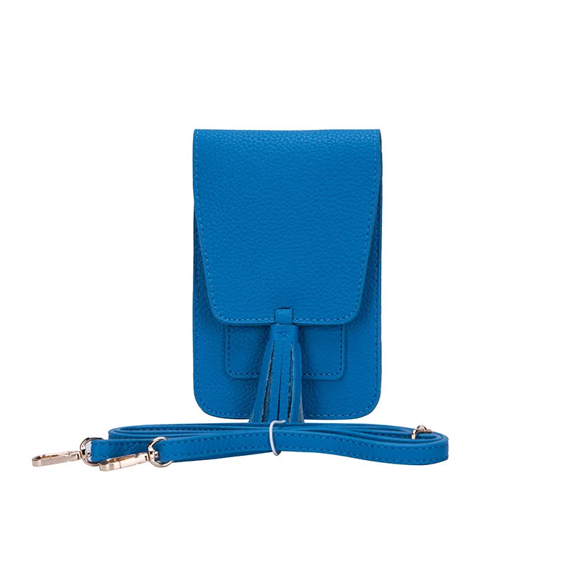 Faux Leather Crossbody Cell Phone Bag