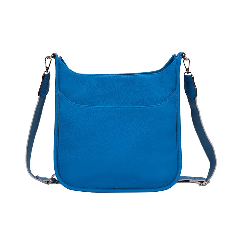 Faux Leather Large Messenger Bag