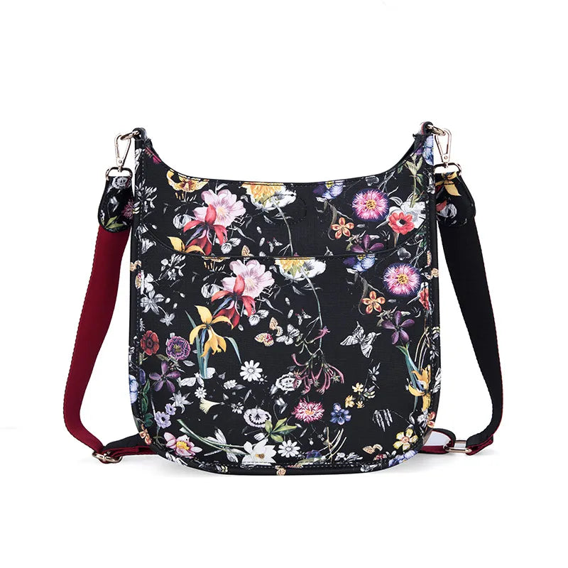 Faux Leather Large Messenger Bag