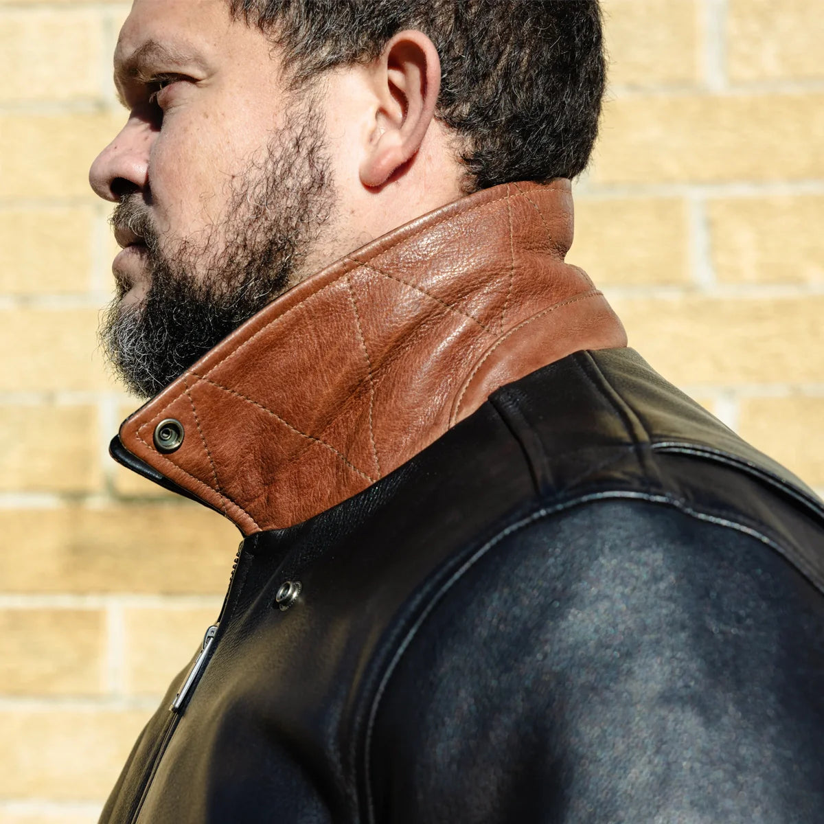 Moto Bomber - Men's Leather Jacket Men's Leather Jacket First Manufacturing Company
