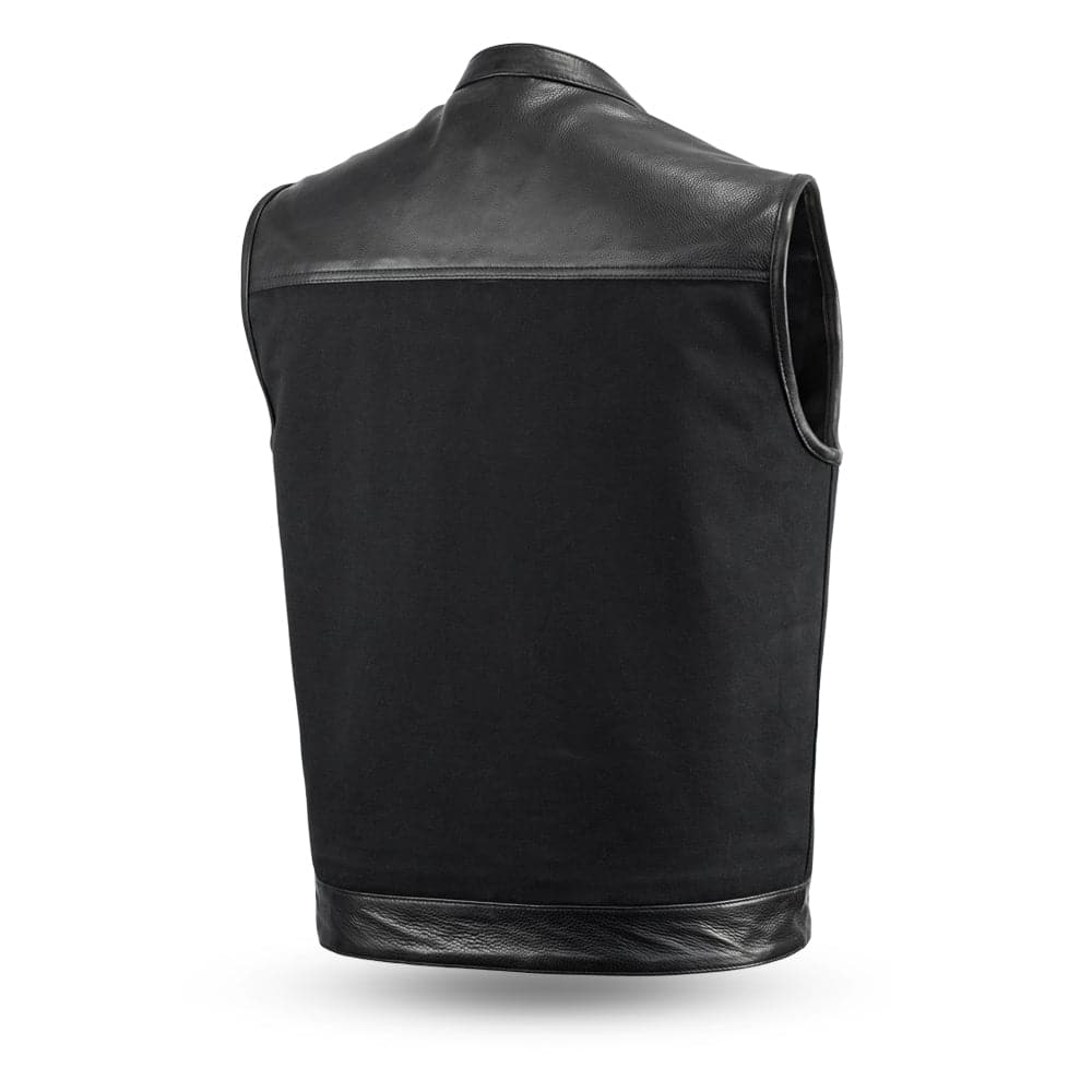 49/51 Vest Motorcycle Leather Canvas Vest Men's Canvas Vests First Manufacturing Company
