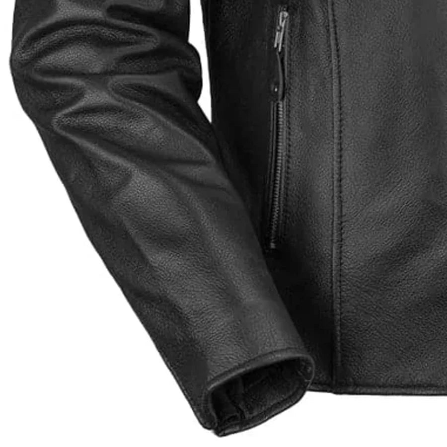 Ace Men's Leather Motorcycle Jacket Men's Leather Jacket First Manufacturing Company