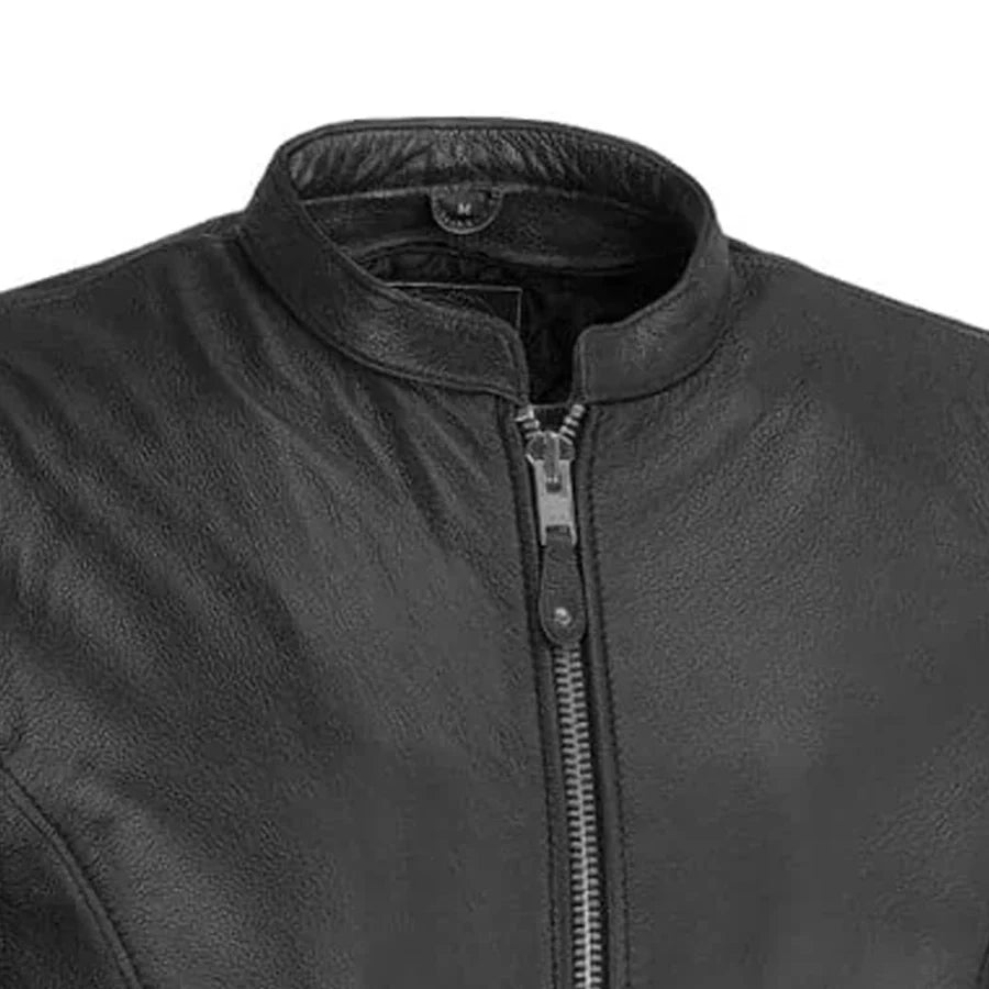 Ace Men's Leather Motorcycle Jacket Men's Leather Jacket First Manufacturing Company