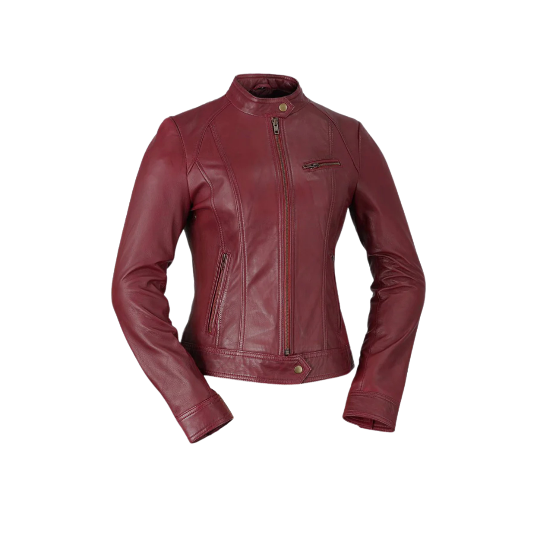 Favorite Women's Fashion Leather Jacket Women's Leather Jacket FMCo Oxblood XS
