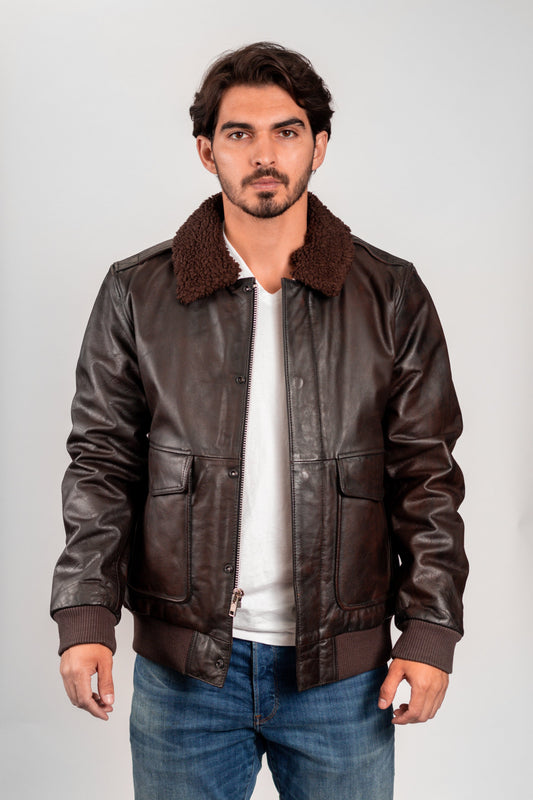 Old World Map Bomber Jacket Brown Men's Bomber Jacket FMCo