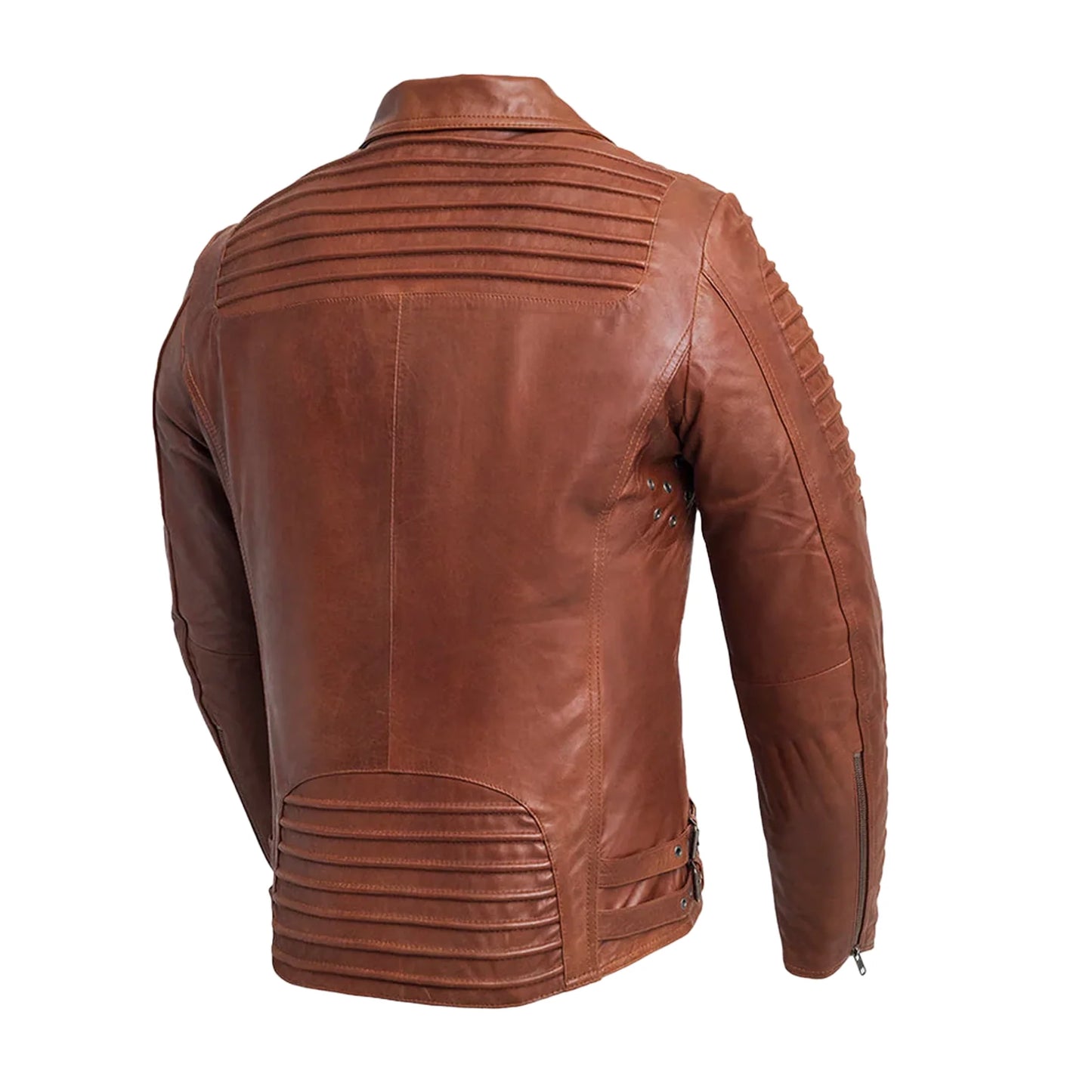 Brooklyn Mens Lambskin Leather Jacket Men's Motorcycle style Jacket FMCo