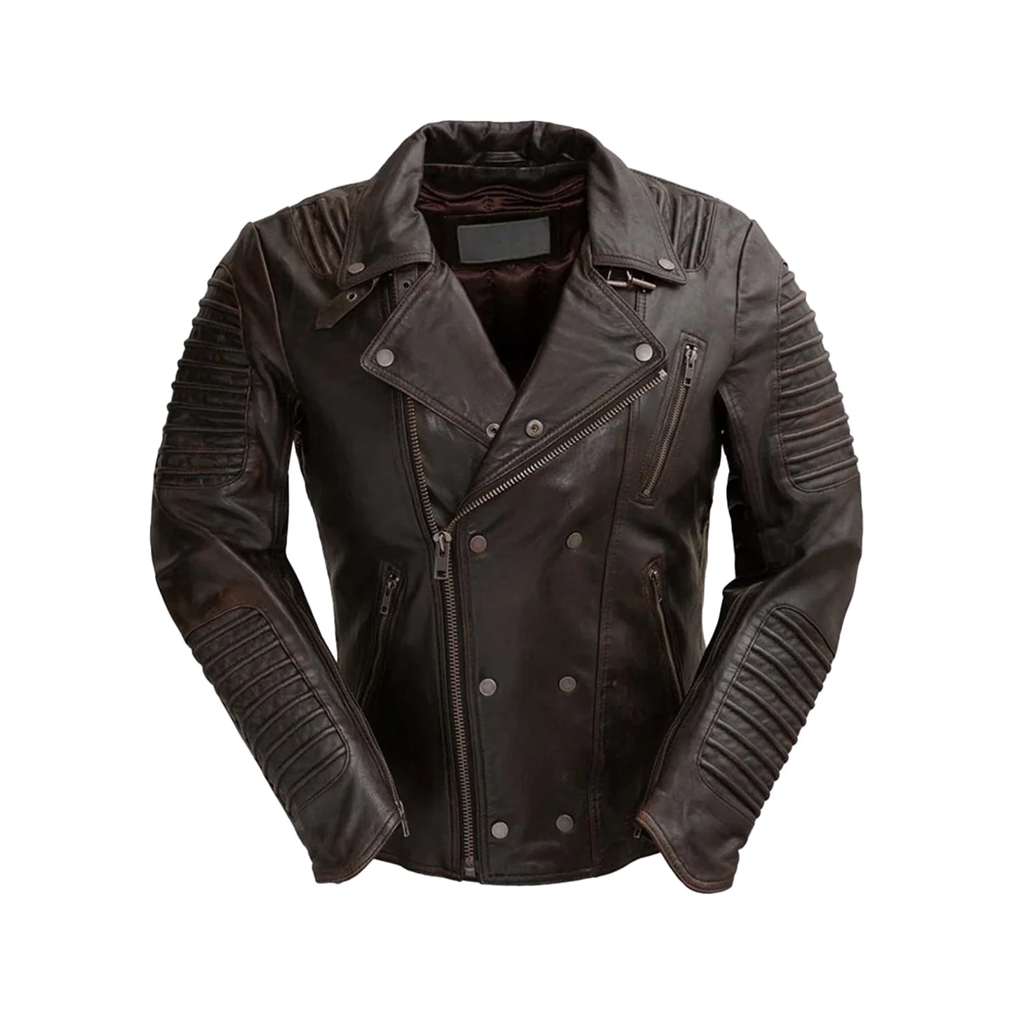 Brooklyn Mens Lambskin Leather Jacket Men's Motorcycle style Jacket FMCo