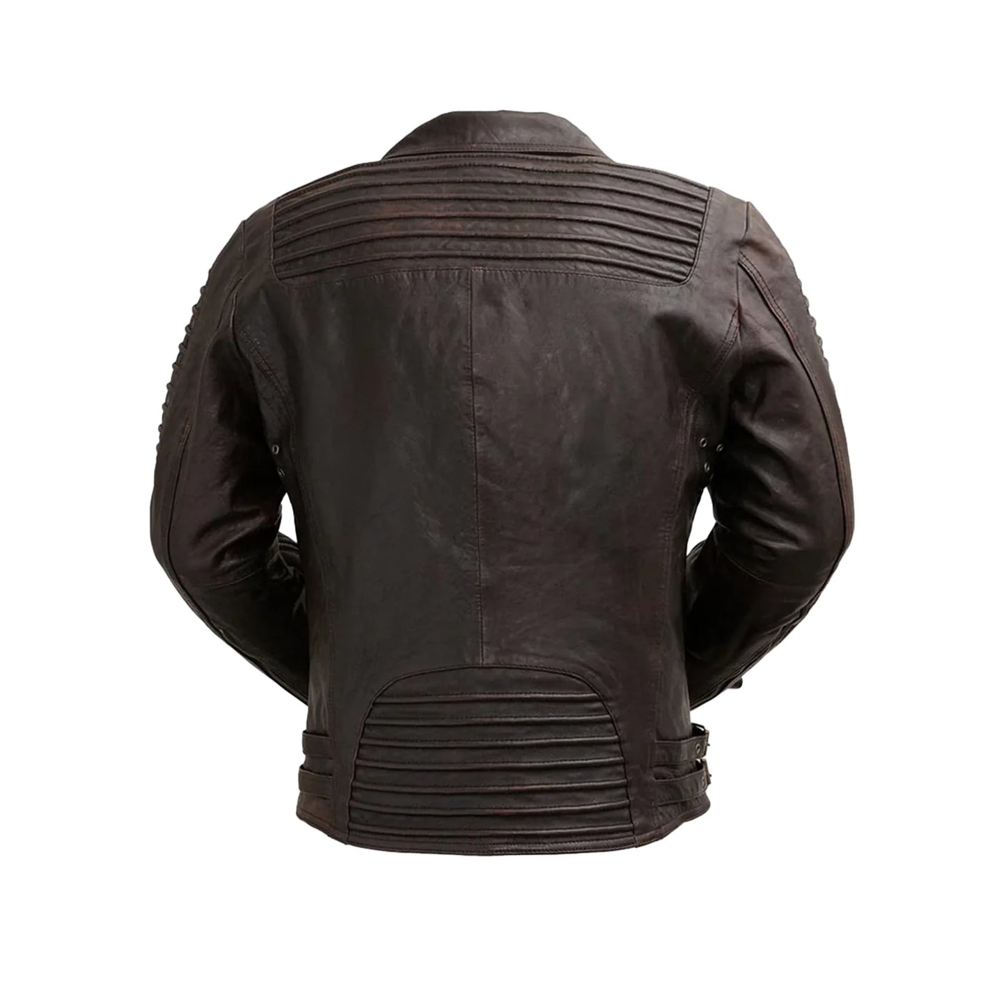 Brooklyn Mens Lambskin Leather Jacket Men's Motorcycle style Jacket FMCo