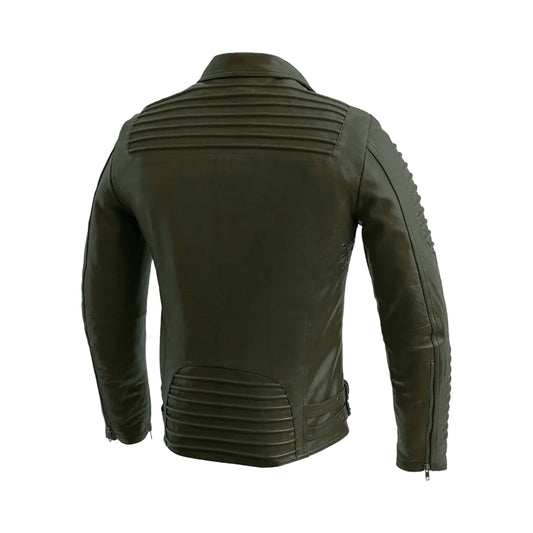 Brooklyn Mens Lambskin Leather Jacket Men's Motorcycle style Jacket FMCo