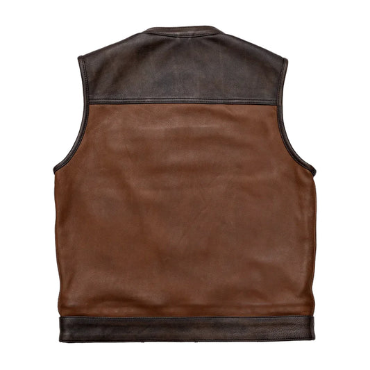 Gunner Men's Leather Motorcycle Vest (Limited Edition) Factory Customs First Manufacturing Company