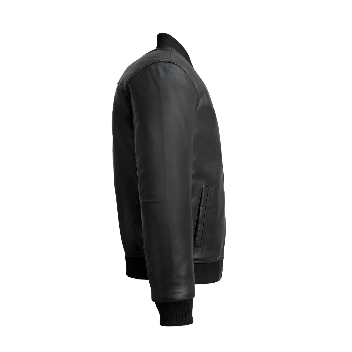 Dravis Mens Leather Bomber Jacket Men's New Zealand Lambskin Jacket FMCo
