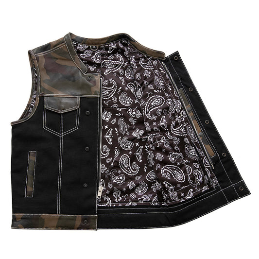 Infantry Motorcycle Leather Canvas Vest Factory Customs First Manufacturing Company