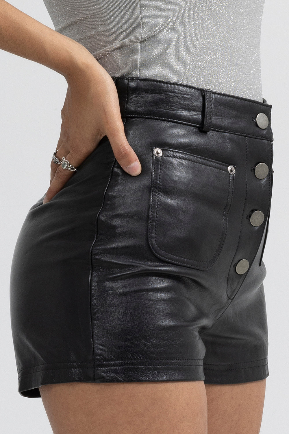 Maleni Womens Leather Shorts Women's Leather Shorts FMCo