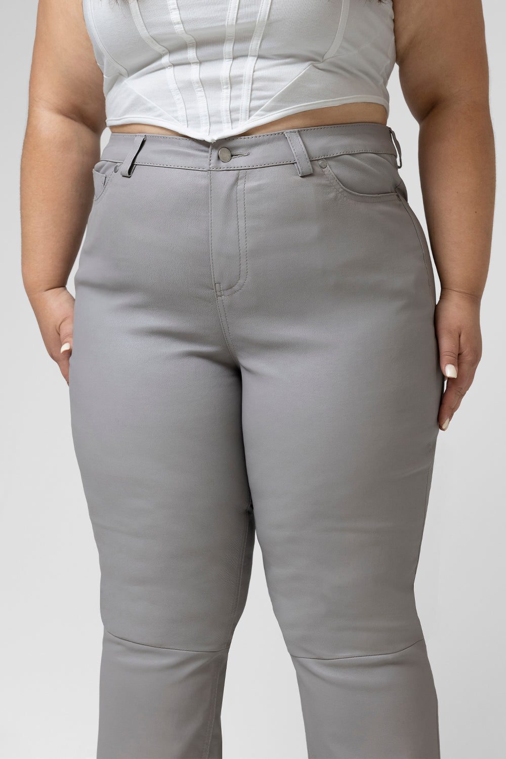 Arya Leather Pants FMCo DUSTY GREY 0