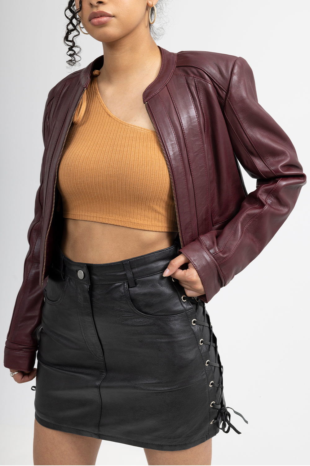 Pixie Womens Fashion Leather Jacket Women's Leather Jacket FMCo