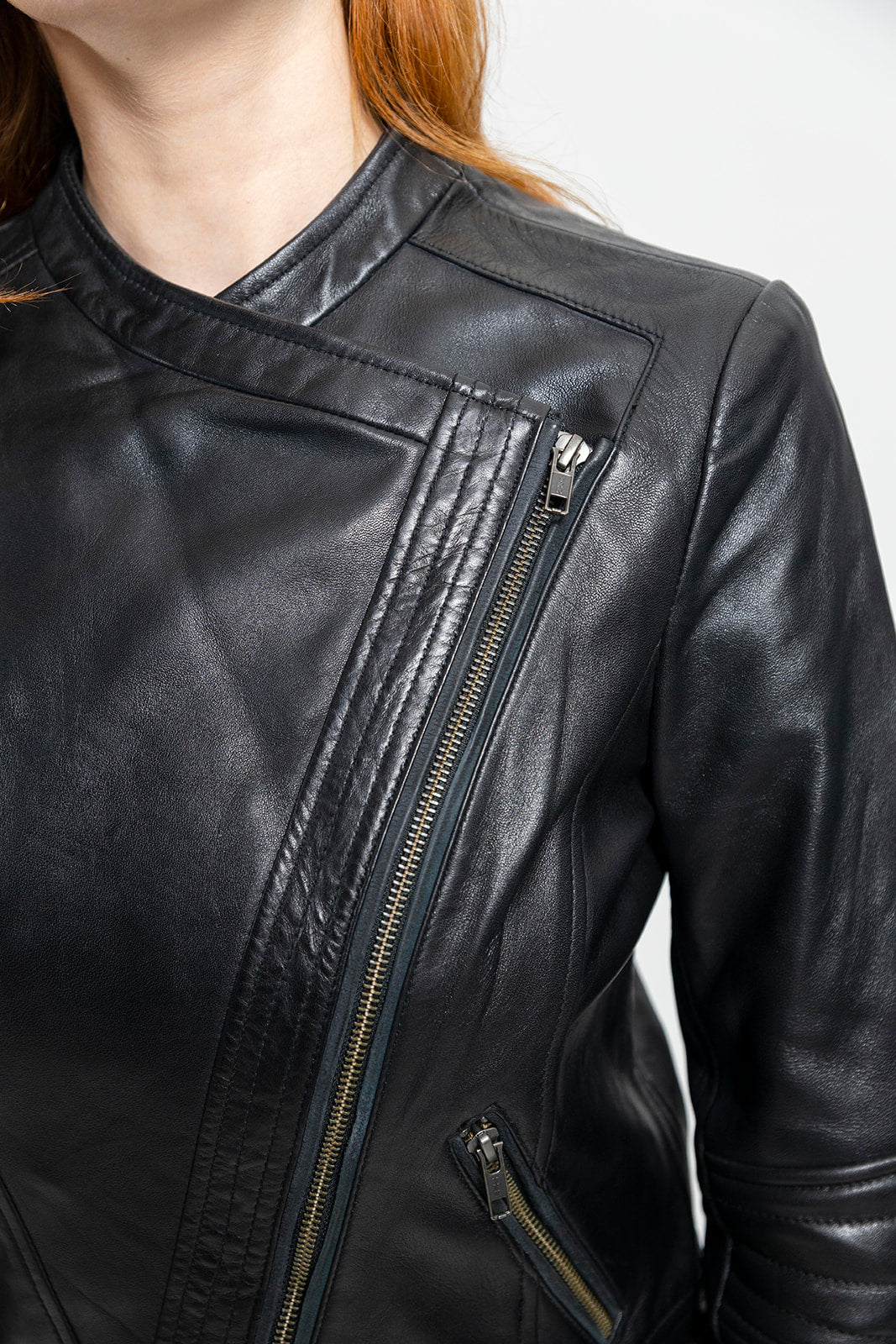 Trish Womens Leather Jacket Black Women's Leather Jacket FMCo