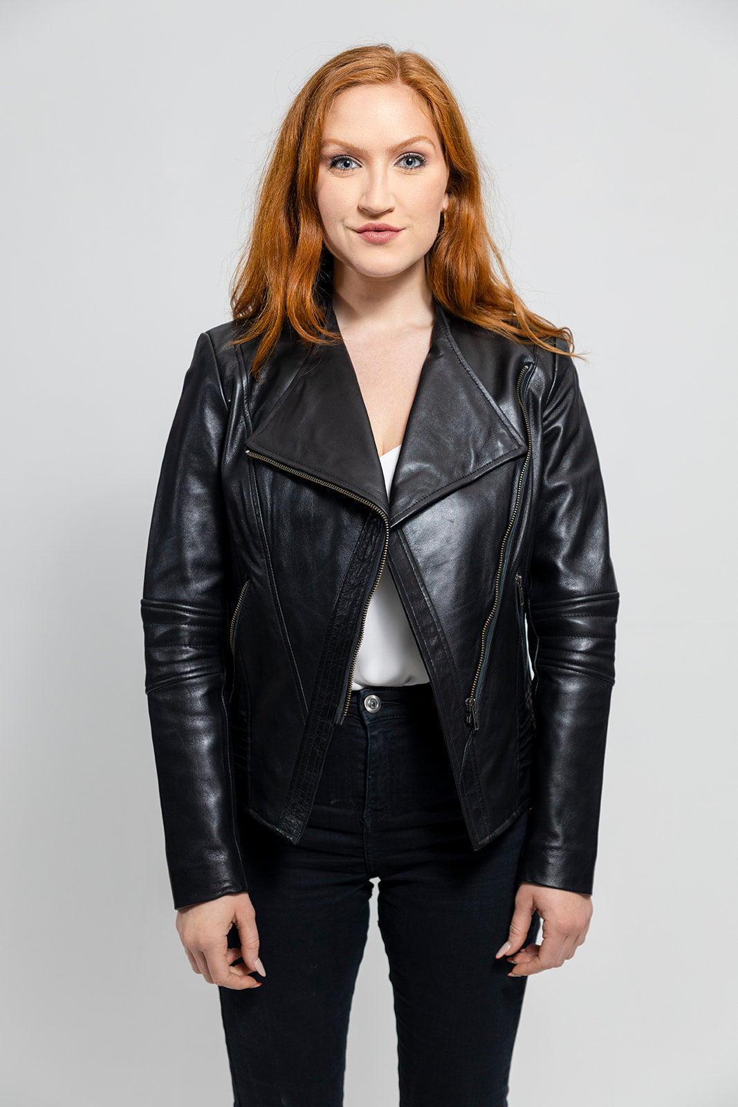 Trish Womens Leather Jacket Black Women's Leather Jacket FMCo
