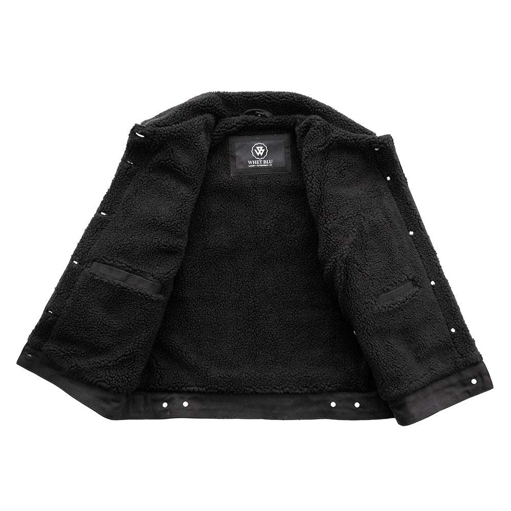 Samantha Women's Faux Shearling Twill Jacket Women's Fashion Leather Jacket FMCo