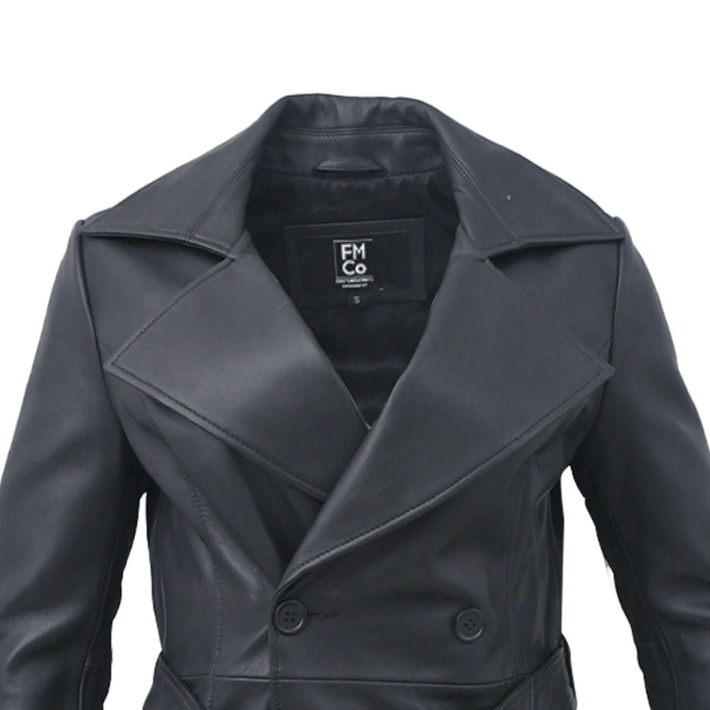 Emma Ladies Long Coat Women's Leather Jacket FMCo