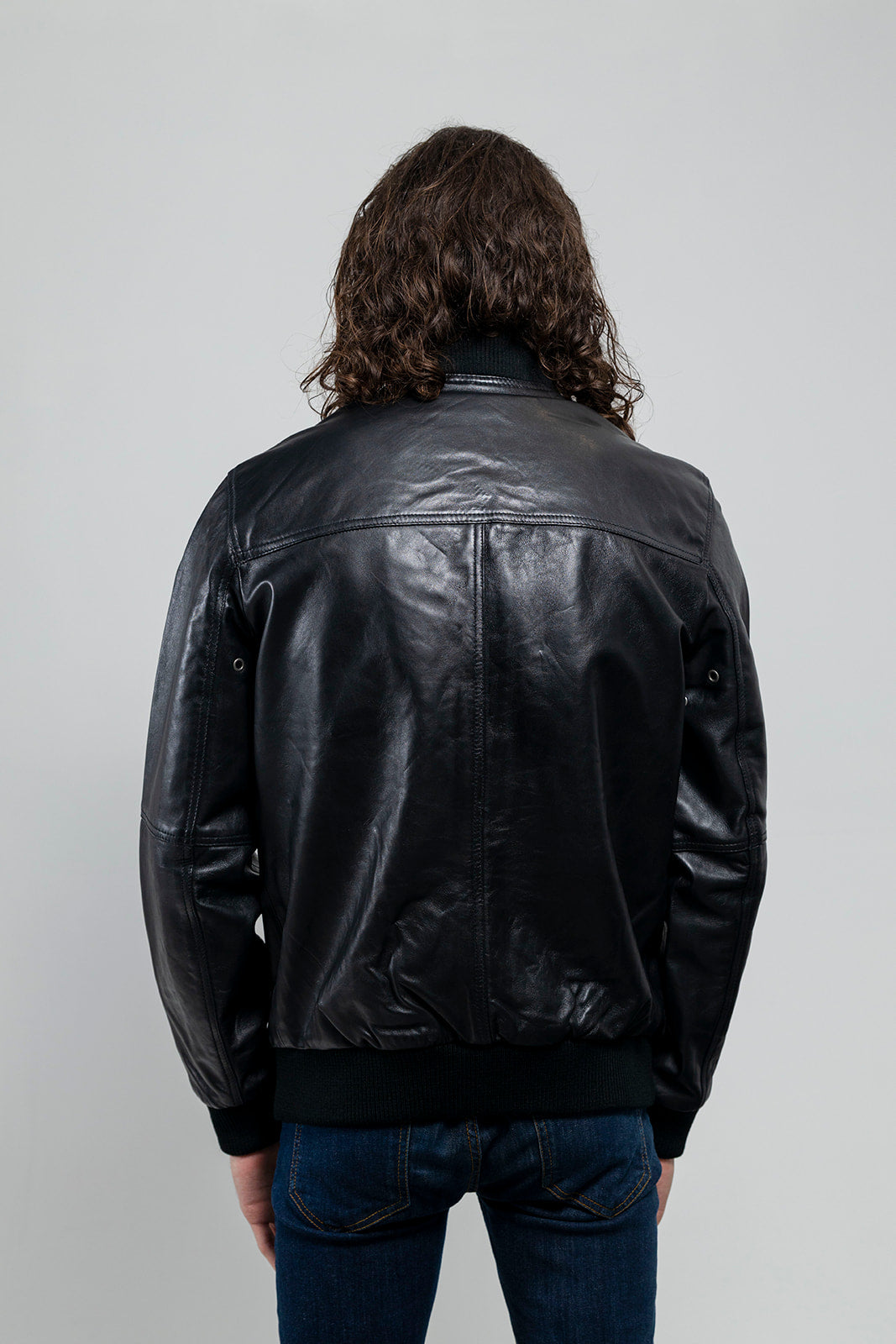 Aviator Mens Bomber Leather Jacket Men's Varsity Bomber Jacker FMCo