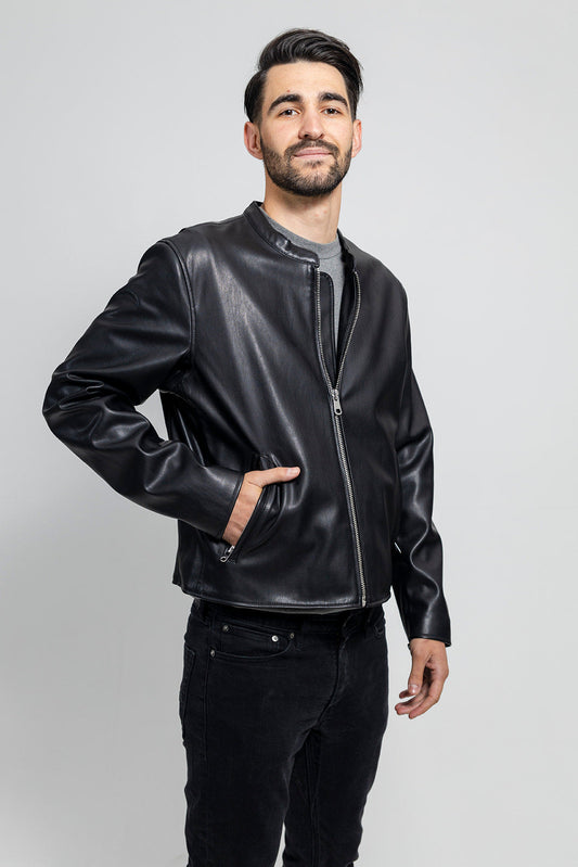 Dillon Men's Vegan Faux Leather Jacket Men's Vegan Faux Leather jacket FMCo