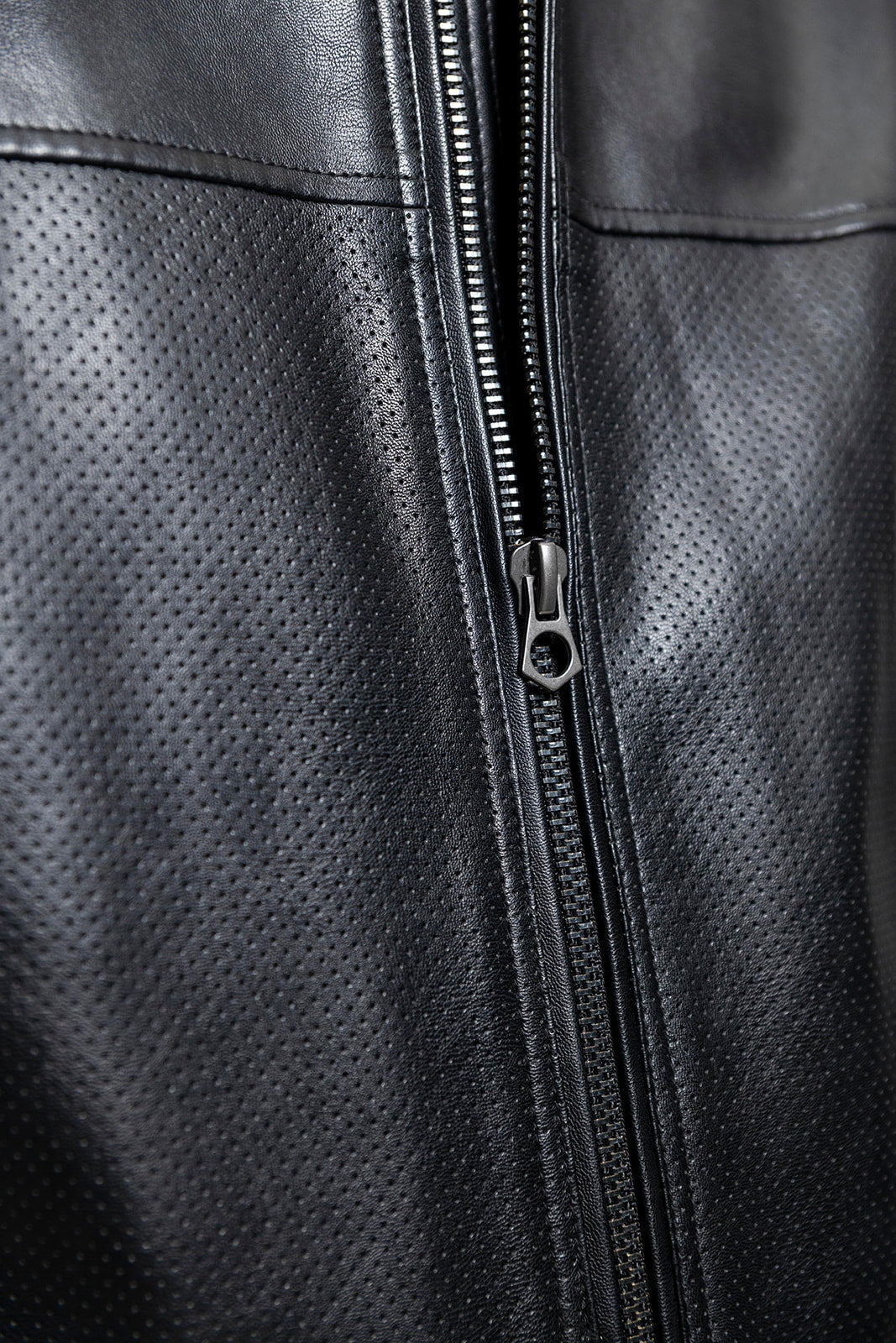 Oliver Men's Vegan Faux/Perforated Leather Jacket Men's Vegan Faux Leather jacket FMCo