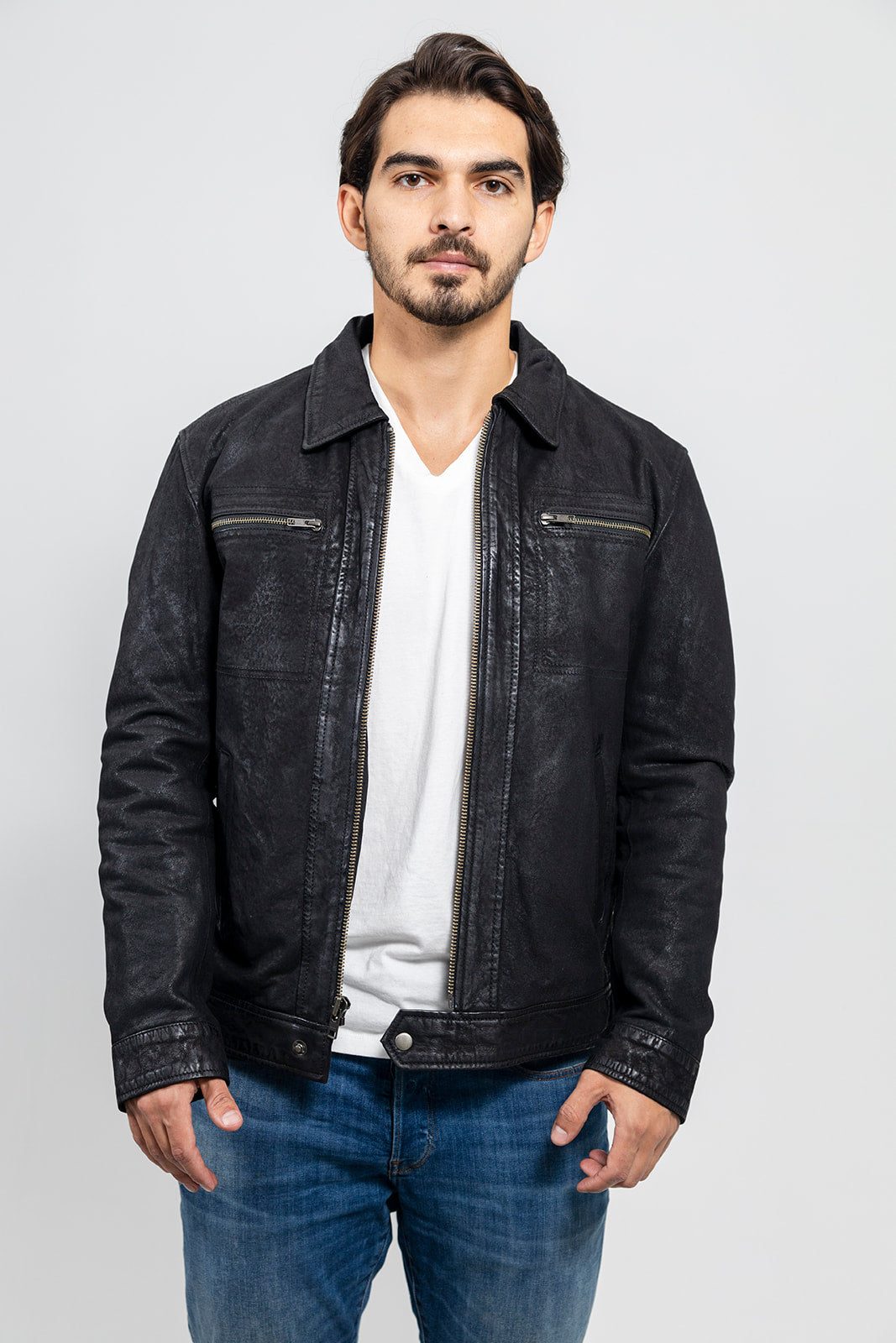 Austin Mens Leather Jacket Men's Leather Jacket FMCo