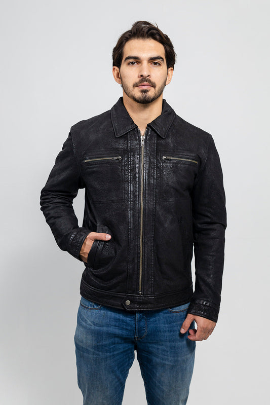 Austin Mens Leather Jacket Men's Leather Jacket FMCo