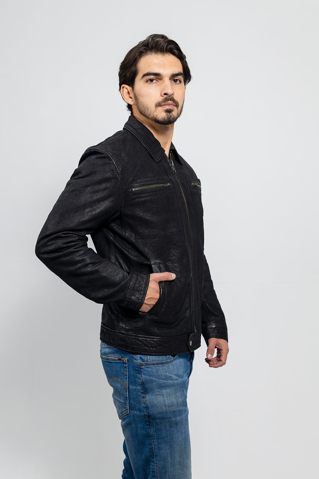 Austin Mens Leather Jacket Men's Leather Jacket FMCo