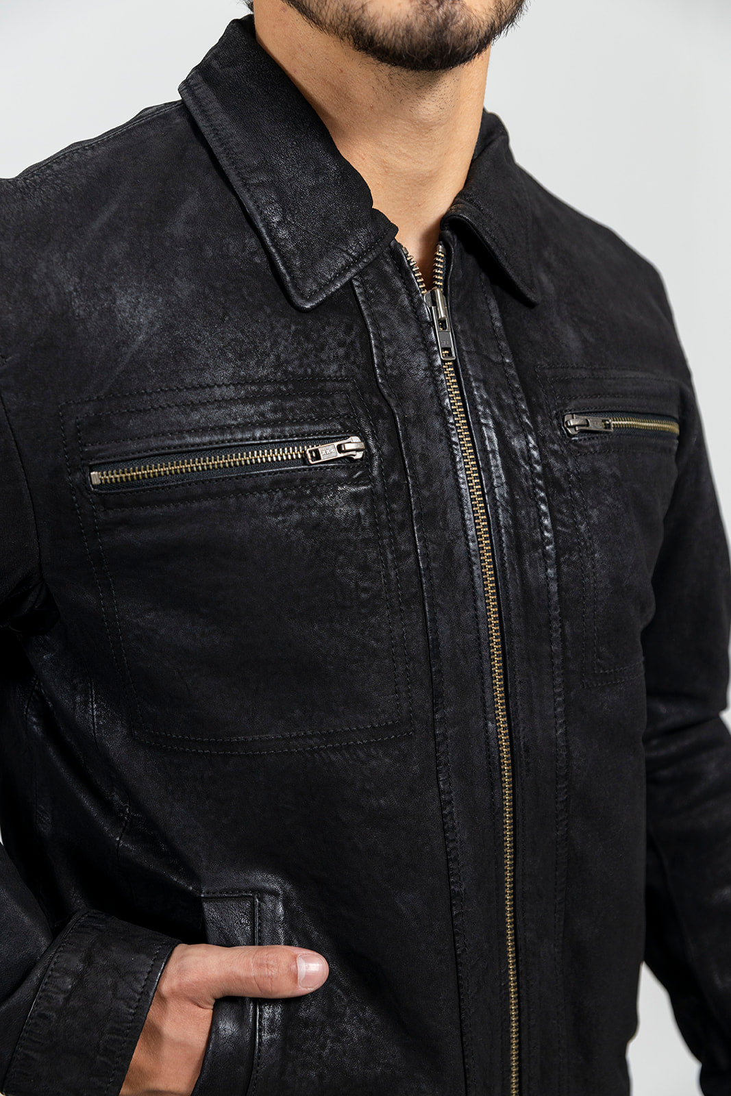 Austin Mens Leather Jacket Men's Leather Jacket FMCo