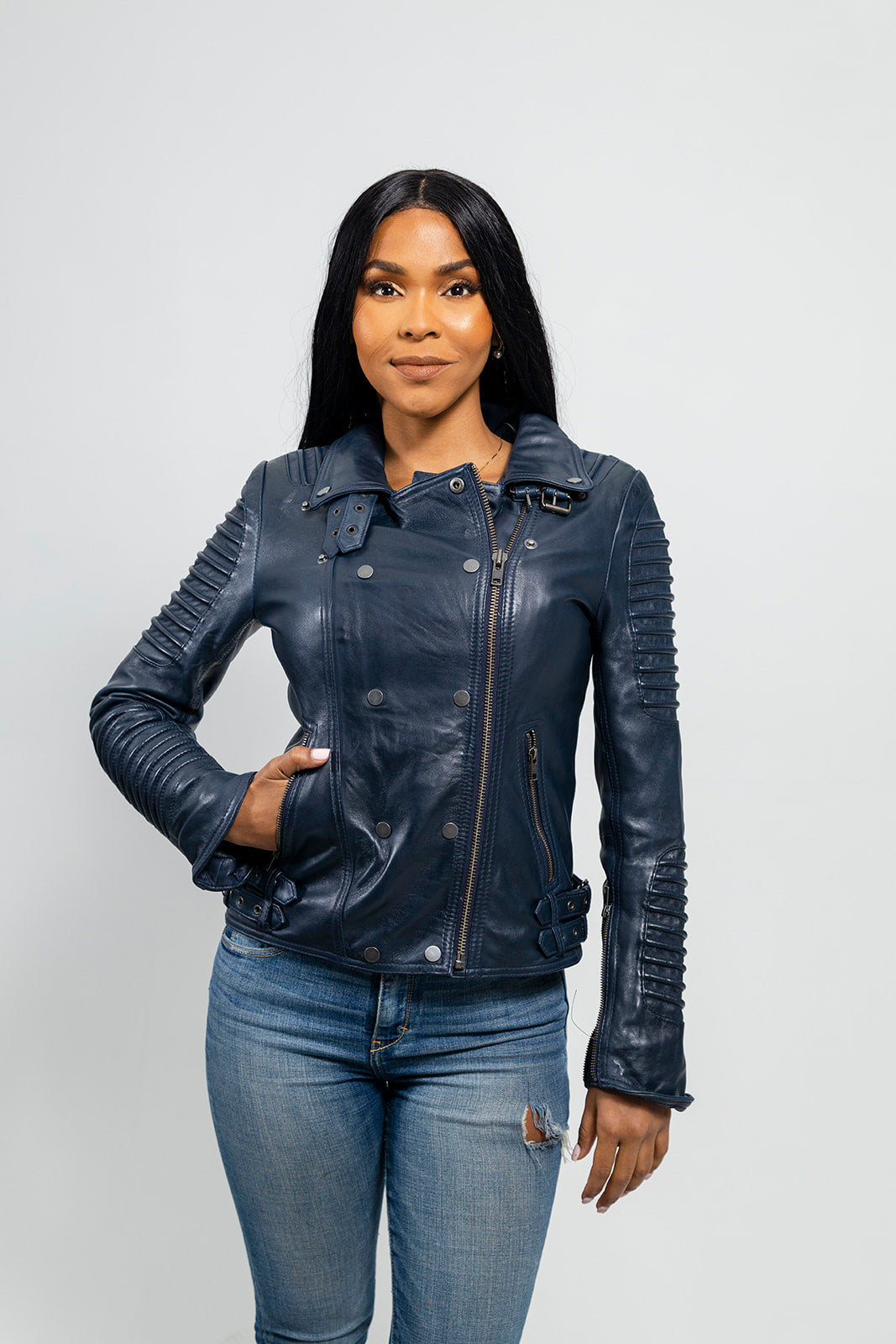 Queens Fashion Lambskin Leather Jacket Women's Jacket FMCo