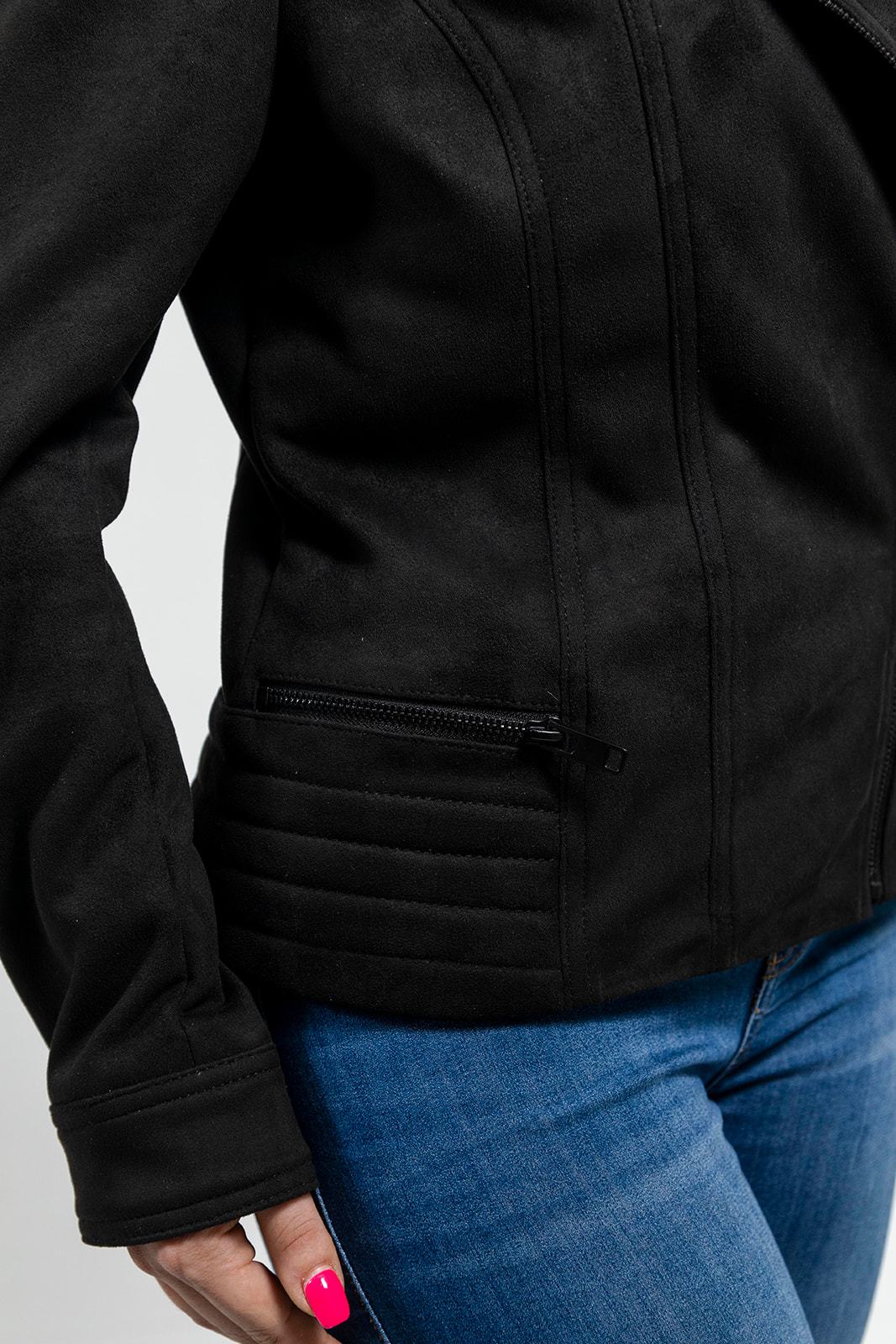 Molly Women's Vegan Faux Leather Jacket (Black) Women's Vegan Leather Jacket FMCo