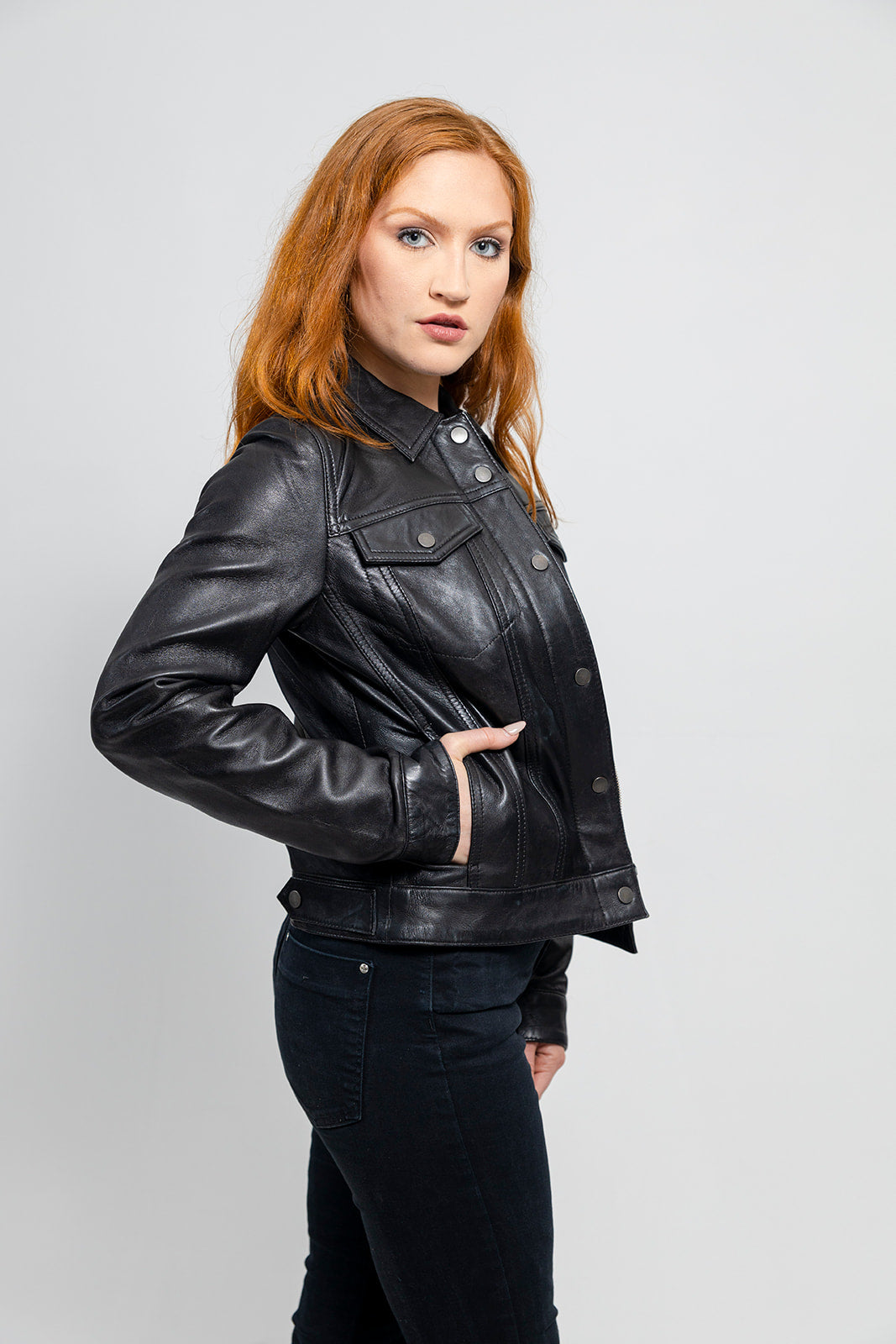 Madison Fashion Leather Jacket Women's Leather Jacket FMCo
