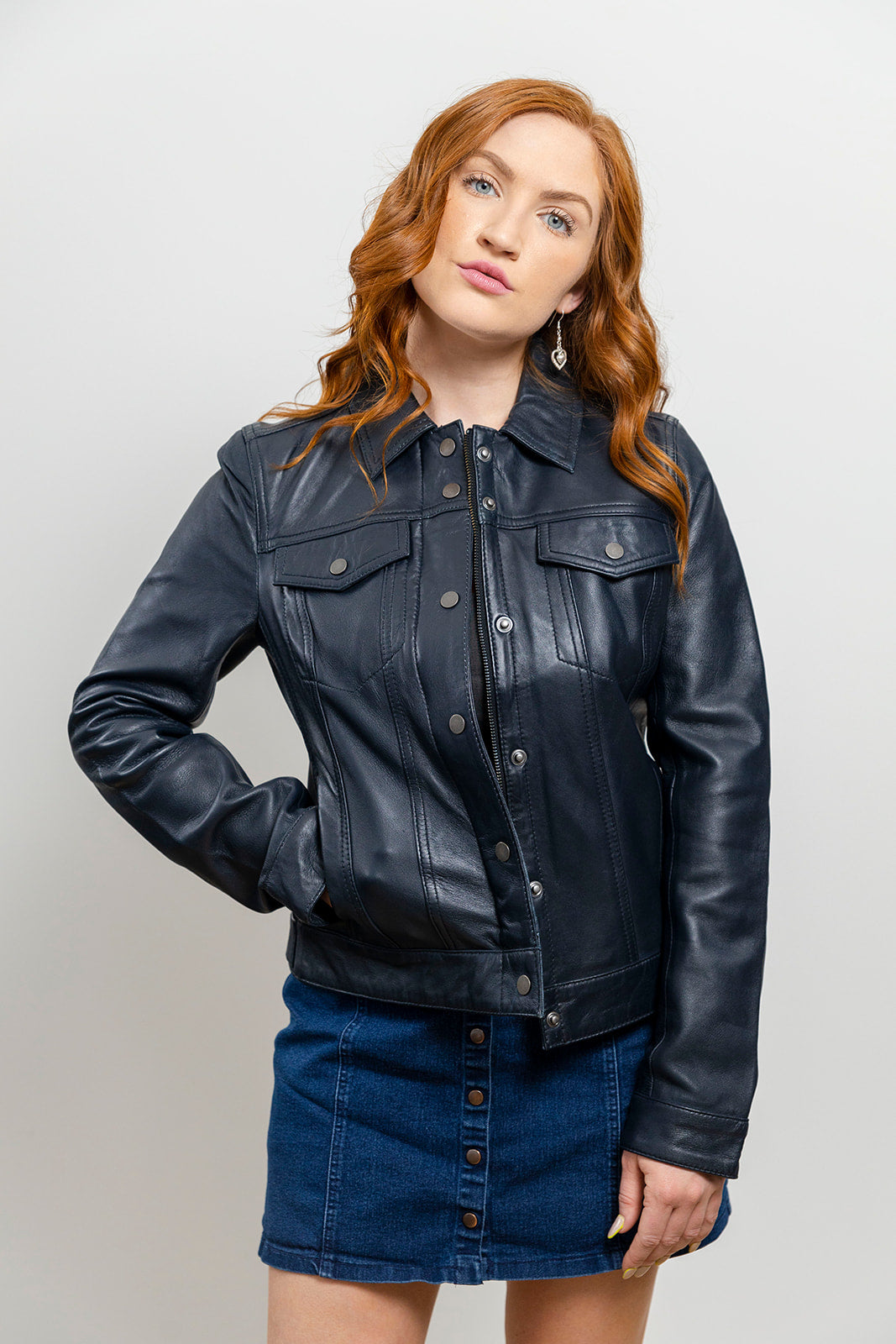Madison Fashion Leather Jacket Women's Leather Jacket FMCo