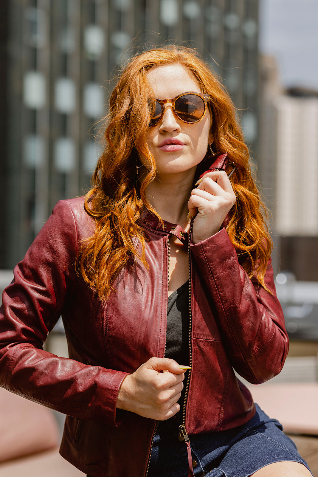 Rexie Fashion Leather Jacket Women's Leather Jacket FMCo