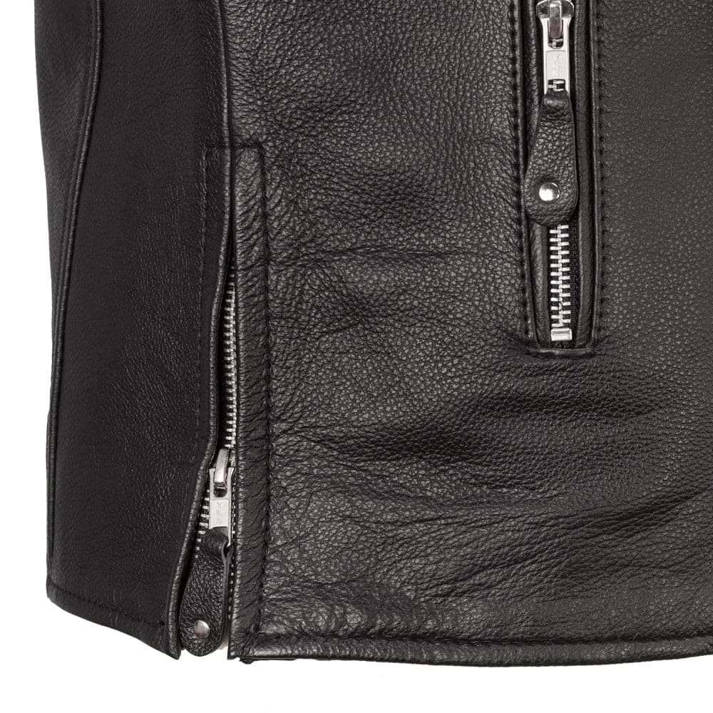 Ace Men's Leather Motorcycle Jacket Men's Leather Jacket First Manufacturing Company