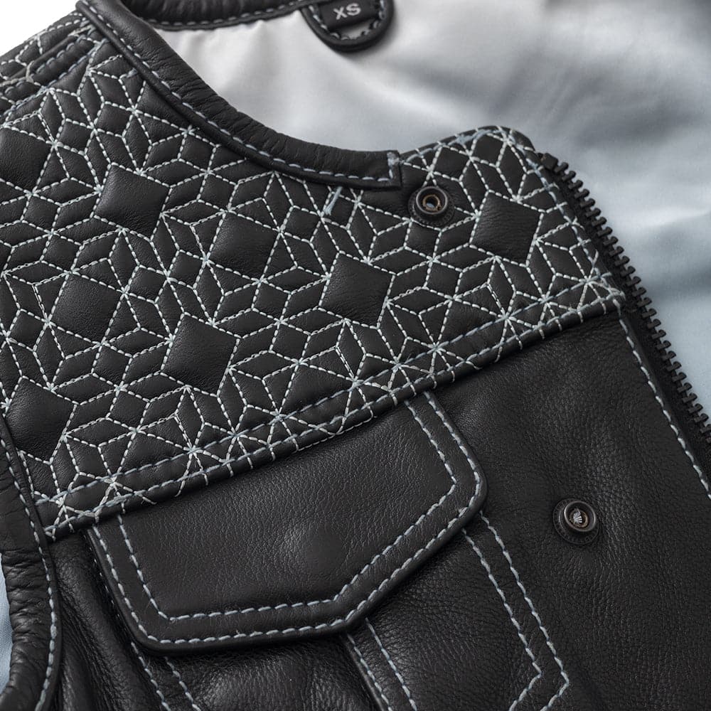 Angelite Women's Motorcycle Leather Vest - Limited Edition Factory Customs First Manufacturing Company