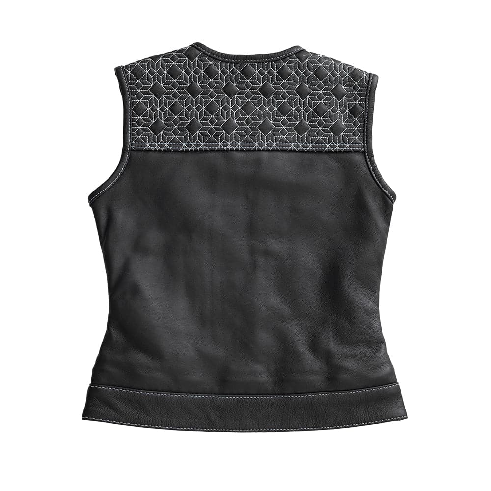Angelite Women's Motorcycle Leather Vest - Limited Edition Factory Customs First Manufacturing Company