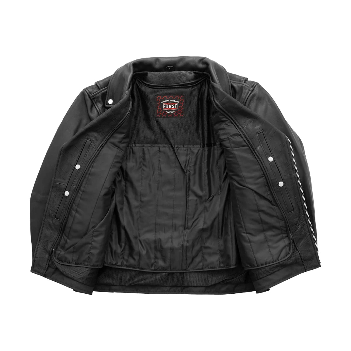 Arnold Men's Motorcycle Leather Jacket Men's Leather Jacket First Manufacturing Company