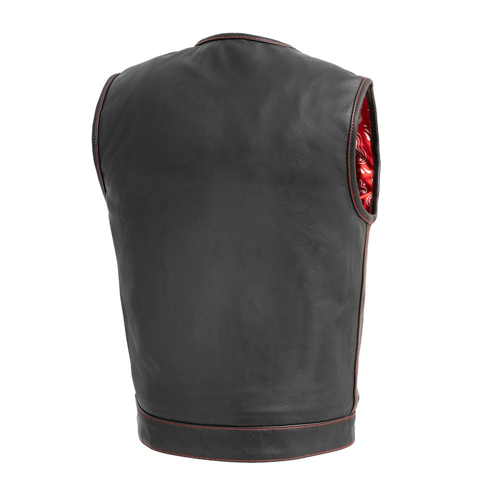 Bandit Men's Leather Motorcycle Vest Men's Leather Vest First Manufacturing Company
