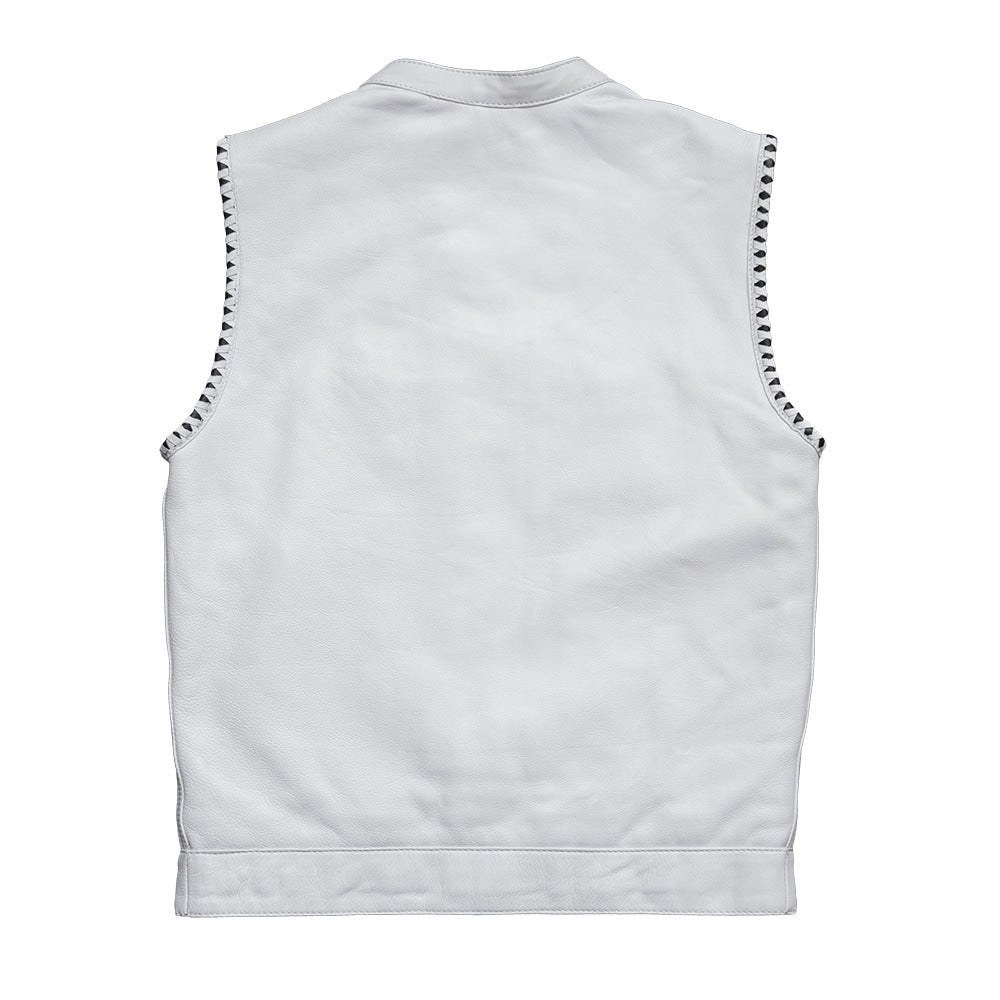 Bishop - Men's Leather Motorcycle Vest - Limited Edition Factory Customs First Manufacturing Company
