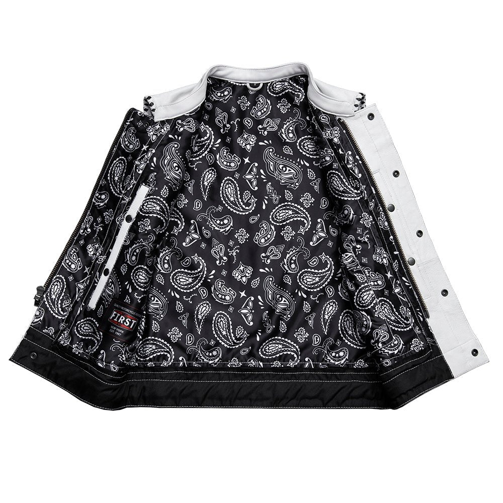 Bishop - Men's Leather Motorcycle Vest - Limited Edition Factory Customs First Manufacturing Company
