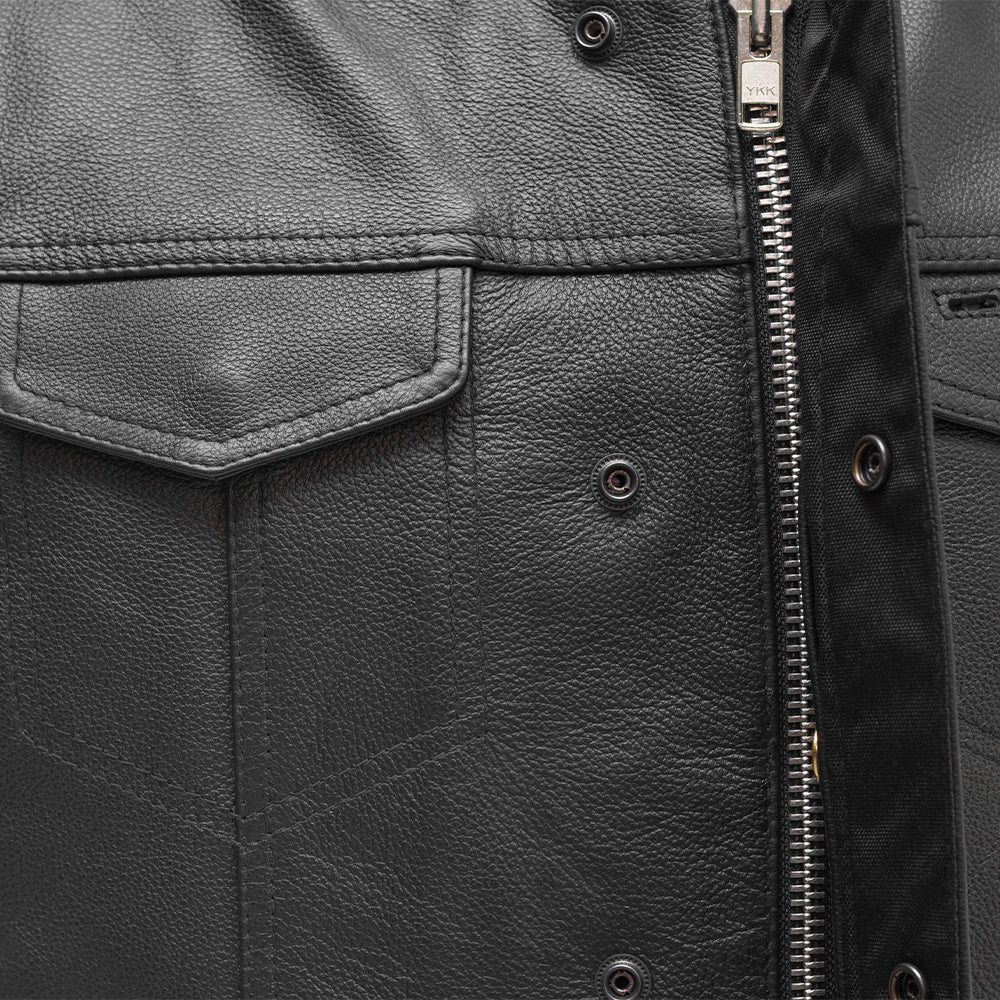 Blaster Men's Leather Motorcycle Vest Men's Leather Vest First Manufacturing Company