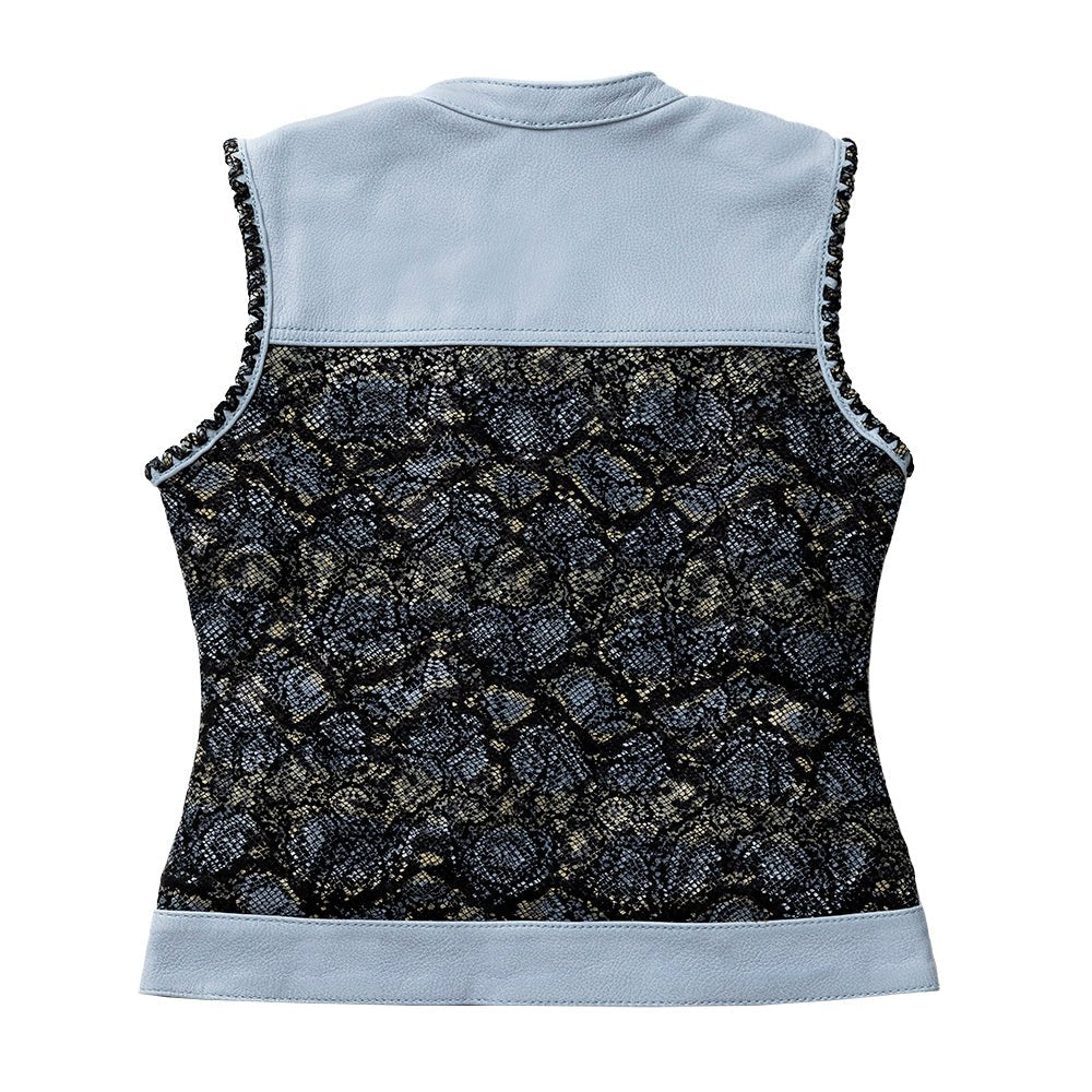 Blue Viper Women's Club Style Leather Motorcycle Vest - Limited Edition Factory Customs First Manufacturing Company