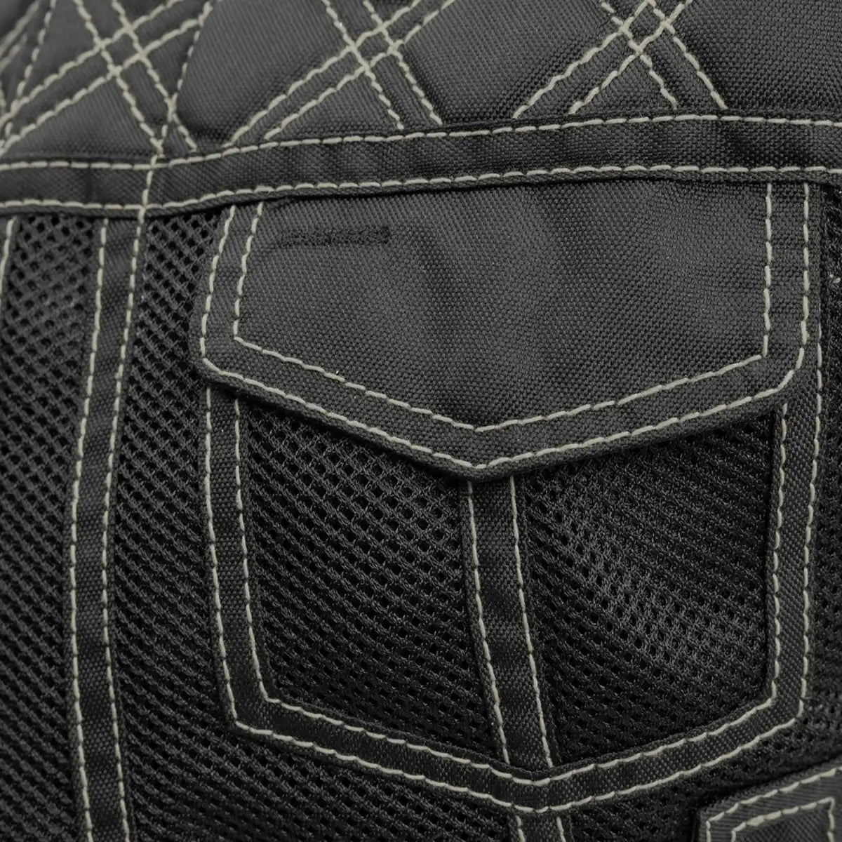Bonnie Moto Mesh Women's Motorcycle Vest - Diamond Quilt Women's Moto Mesh Vest First Manufacturing Company