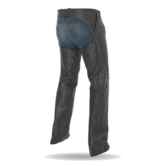 Bully - Unisex Leather Motorcycle Chaps Chaps First Manufacturing Company